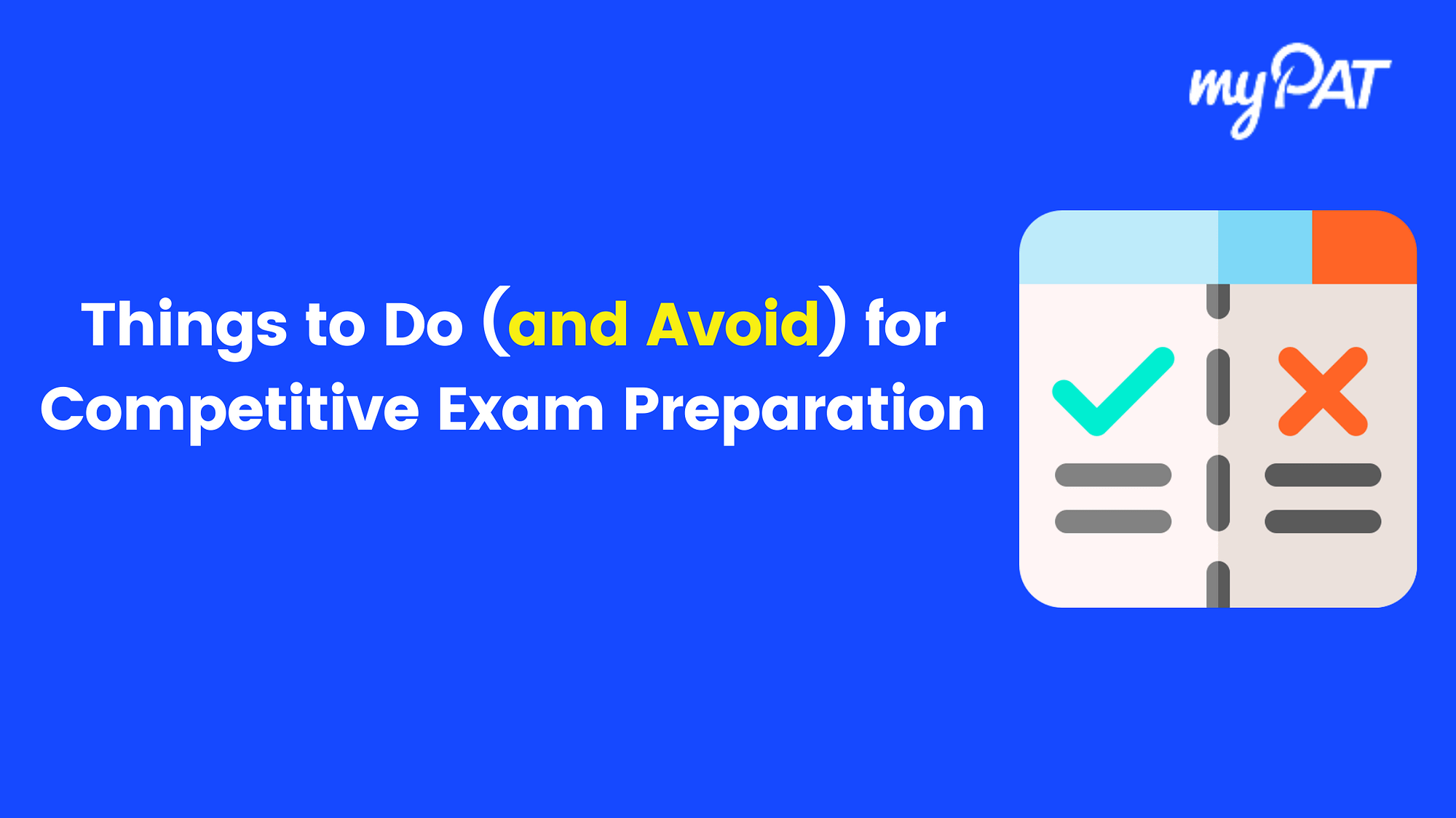 Things to Do (and Avoid) for Competitive Exam Preparation