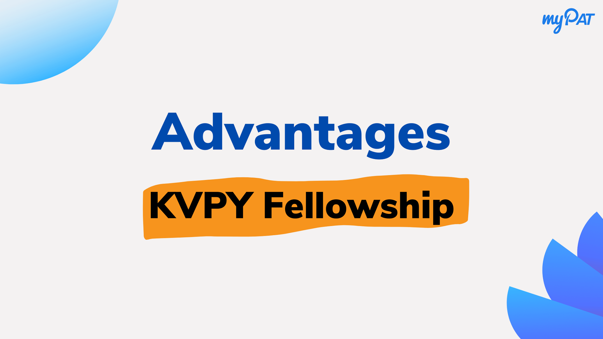 KVPY Fellowship